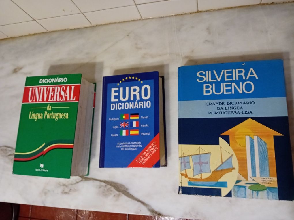 Conjunto de 3 Dicionários Língua Portuguesa