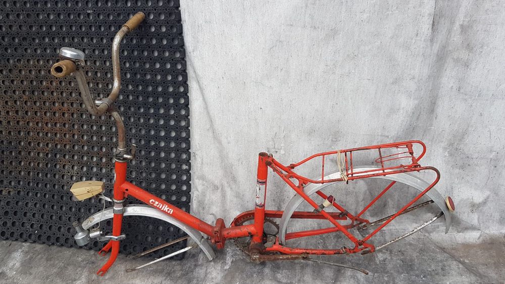 Rower czajka prl części oryginalny czerwony