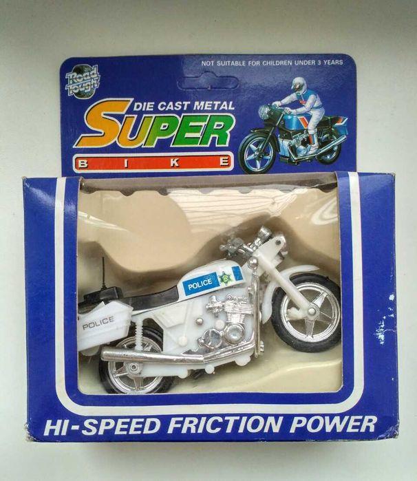 Мотоцикл из 90-х полицейский мото байк модель игрушка Таиланд