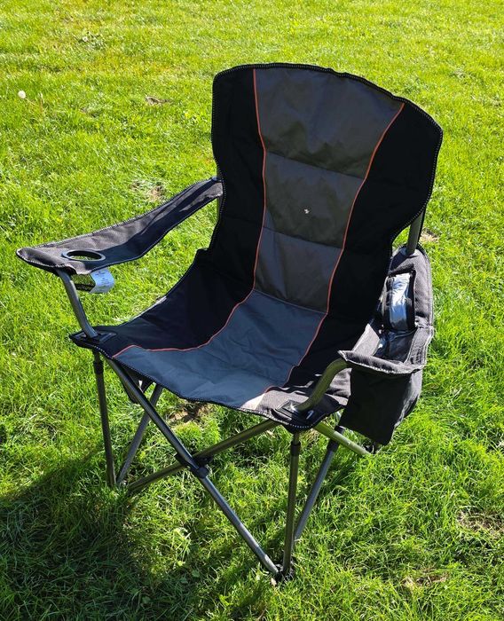 Alpha Krzesło turystyczne z oparciem czarne