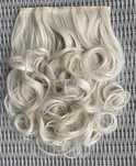 Premium Ultra włosy doczepiane, platynowy blond, clip in, loki ( 381 )