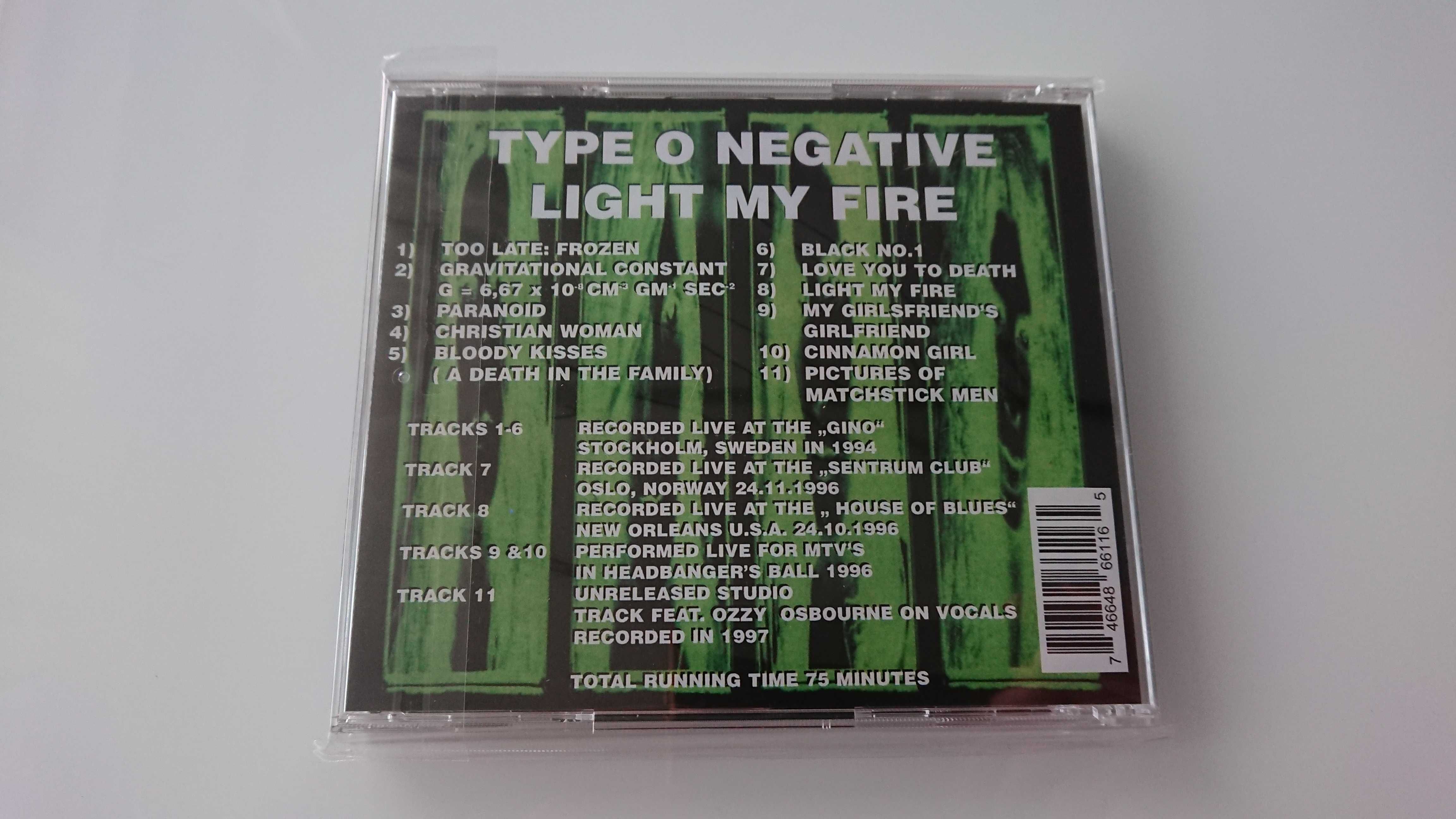 Type O Negative Light My Fire CD *NOWA 2020 Jewelcase Remastered Sound