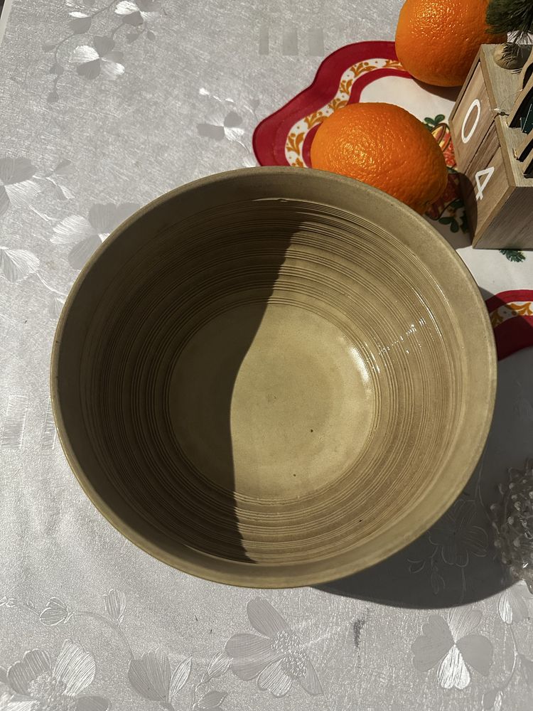 Mała makutra kamionka stara ceramika Mirostawice 21cm