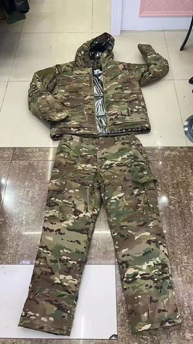 Зимові тактичні штани ріп-стоп мультикам з підкладкою omni-heat