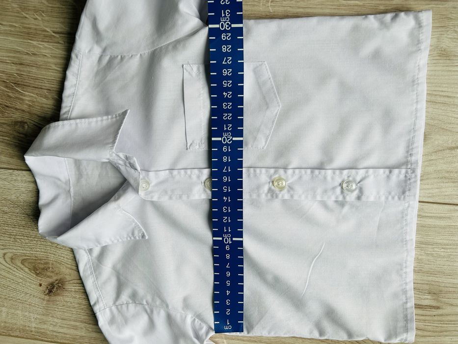 Biała koszula chłopięca elegancka dla chłopca 92