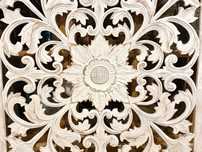 talha, quadro, arte, cabeceira, mandala, oriental, indonésia, rustico