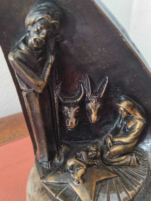 Presépio em cerâmica bronze