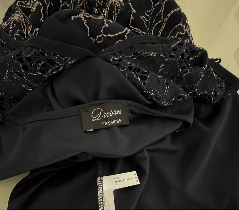 Vestido festa curto azul