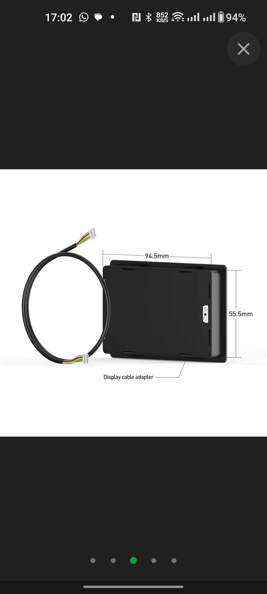 JK BMS (Jikong) LCD дисплей (LCD-3.2-RS485) 3.2", з кнопкою активації