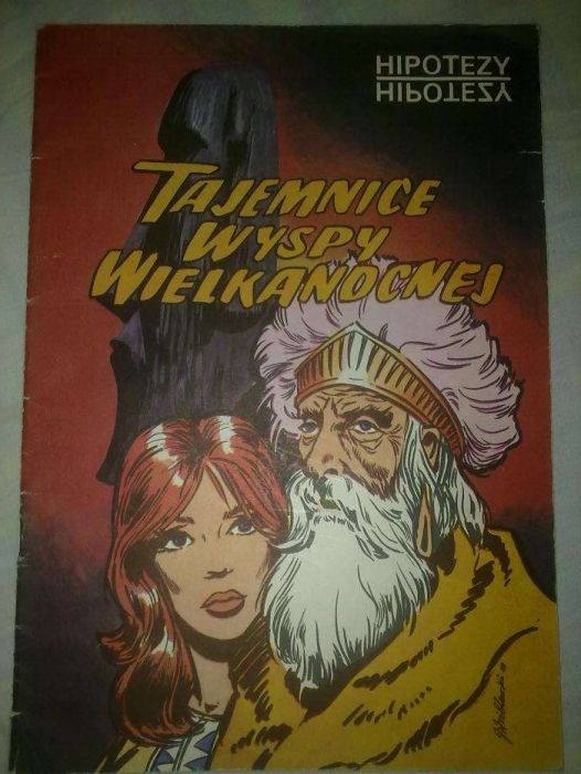 Komiks "Tajemnice Wyspy Wielkanocnej", Hipotezy, Warszawa 1989 r.