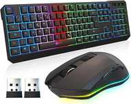 KLIM Blaze&Chroma bezprzewodowa klawiatura i mysz do komputera QWERTZ