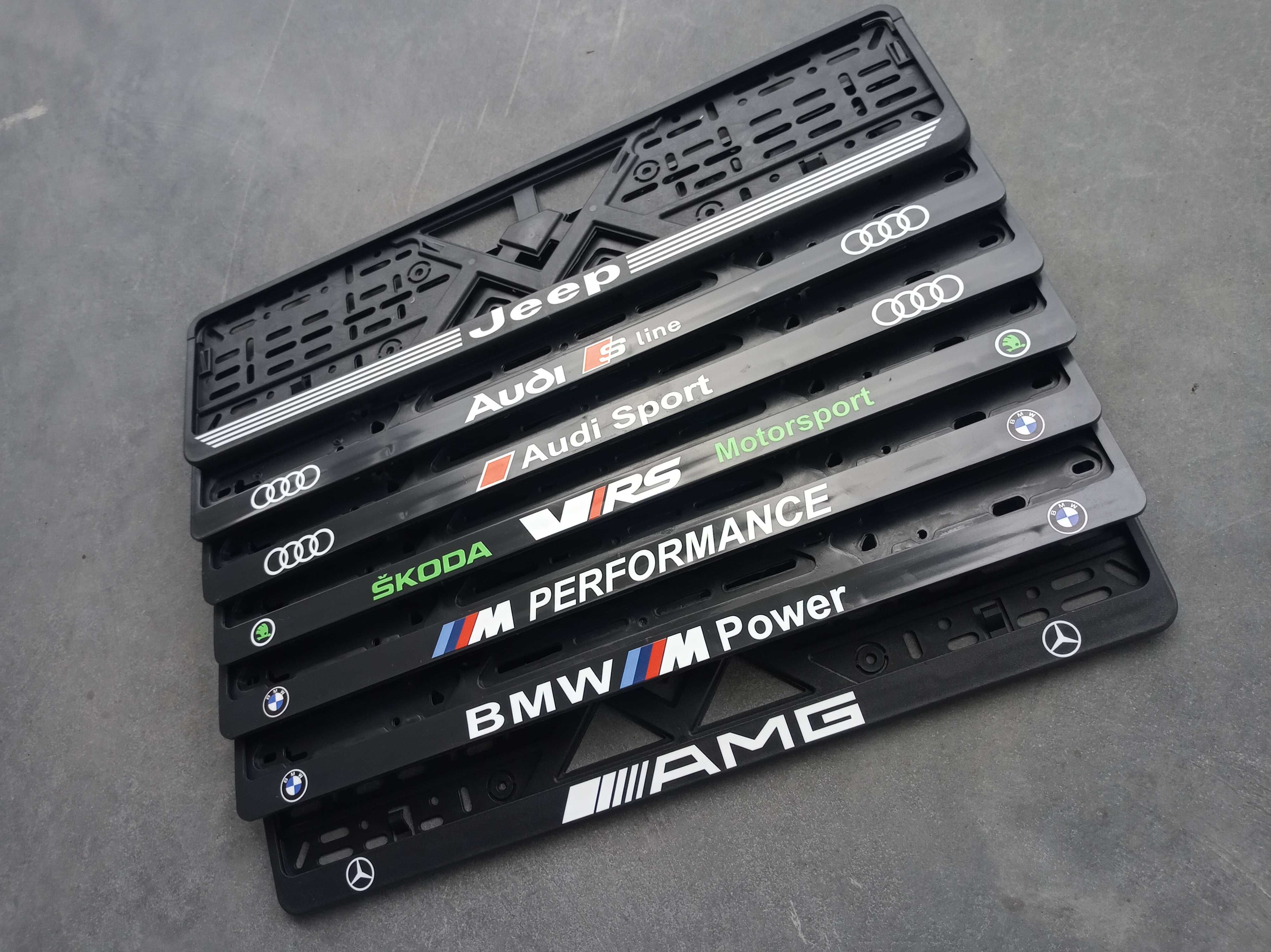 Номерні рамки Mersedes AMG BMW M Power Audi S-line  Skoda RS