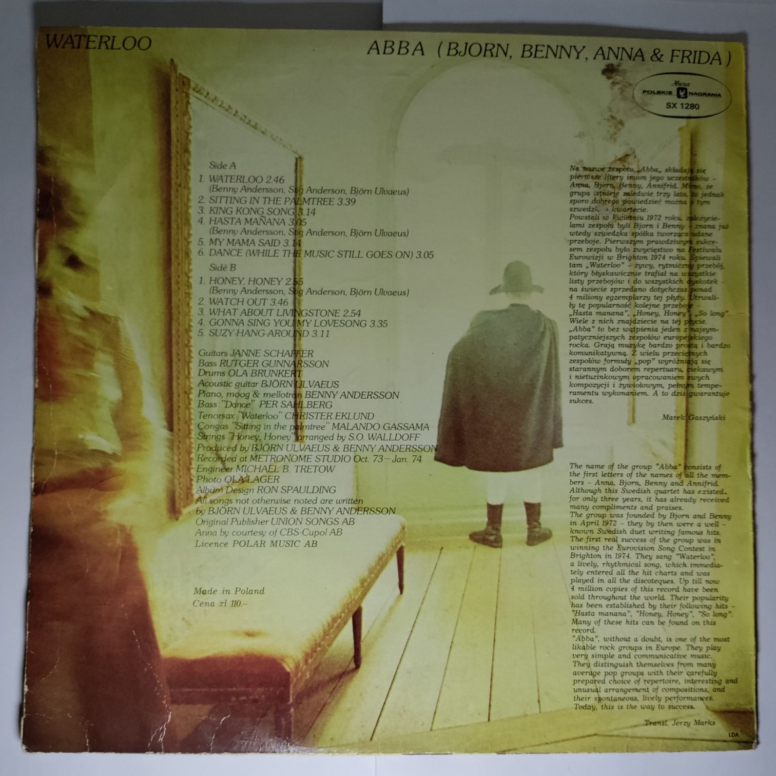 Duża płyta winylowa winyl ABBA Waterloo (Bjorn, Benny, Anna & Frida)