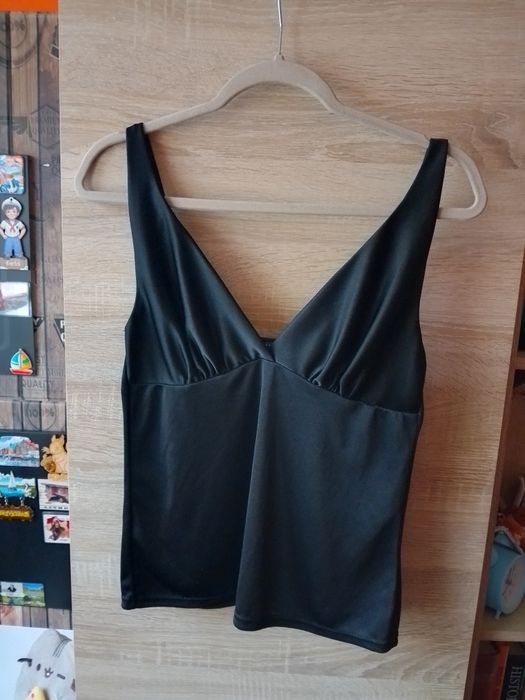 Crop top damski czarny