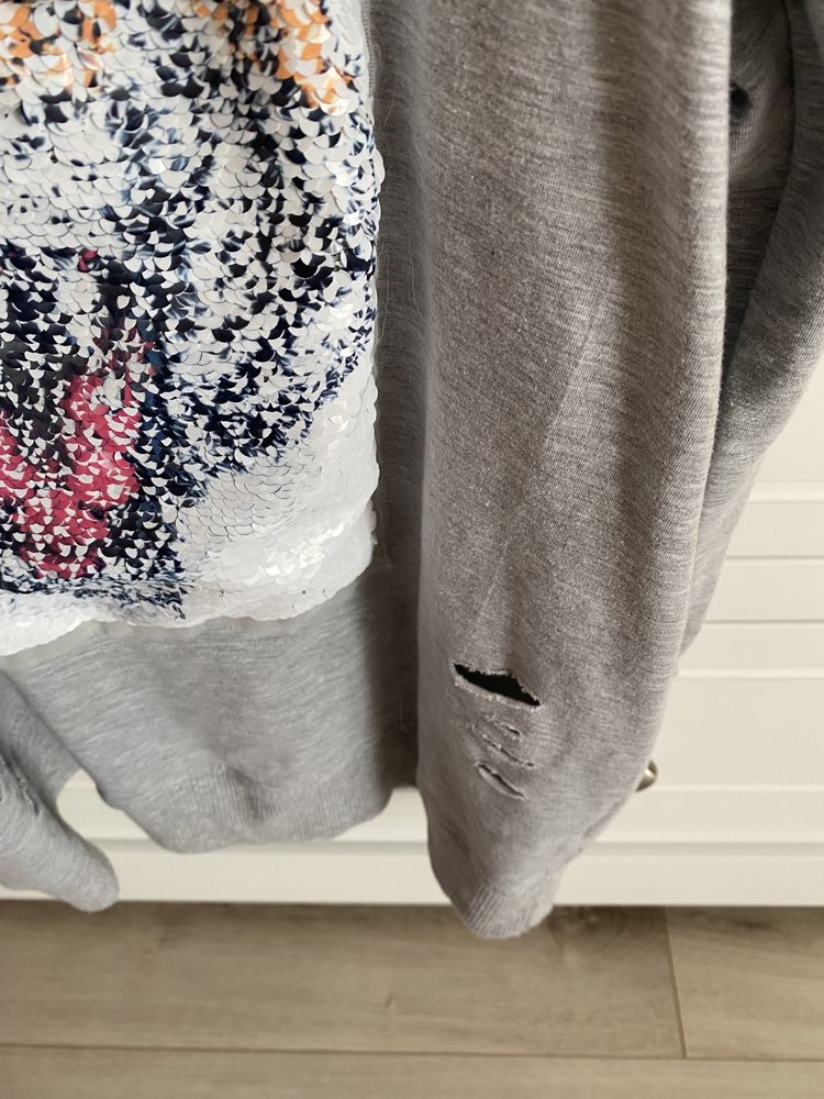 Bluza By O La La rozmiar Uni szara odkryte ramiona