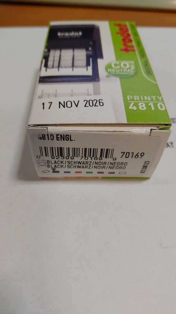 Pieczątka Datownik Trodat 4810, miesiące w jez. angielskim