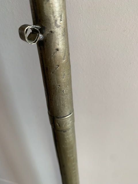 Trombita ligawka bazuna instrument ludowy aluminium ręcznarobota 148cm
