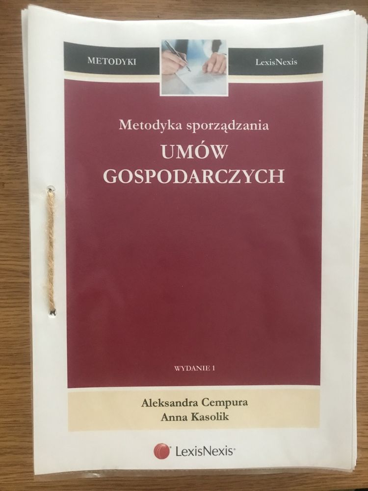 Metodyka sporządzania umów gospodarczych Aleksandra Cempura