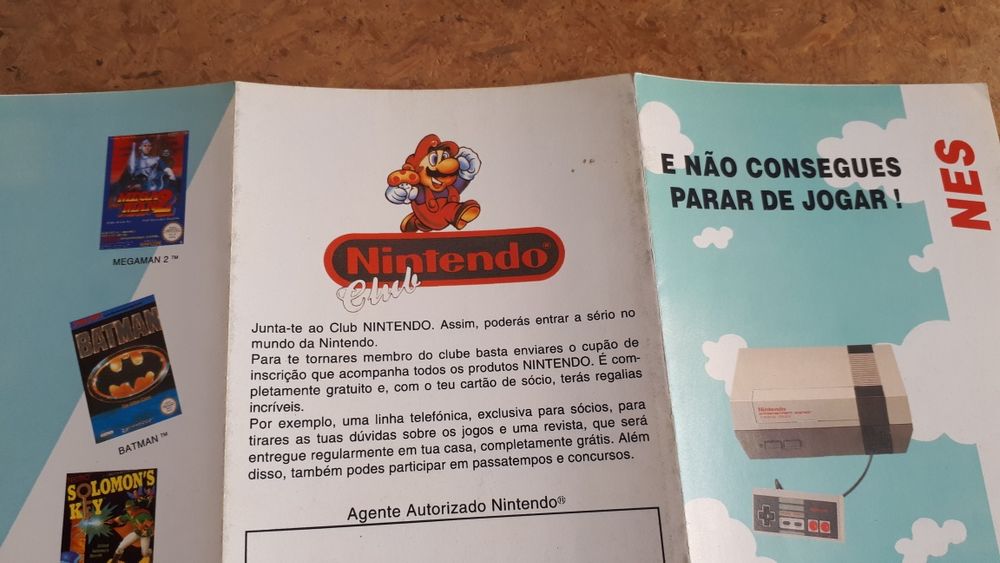 Publicidade oficial Nintendo NES com jogos (novo, 1992, raro)