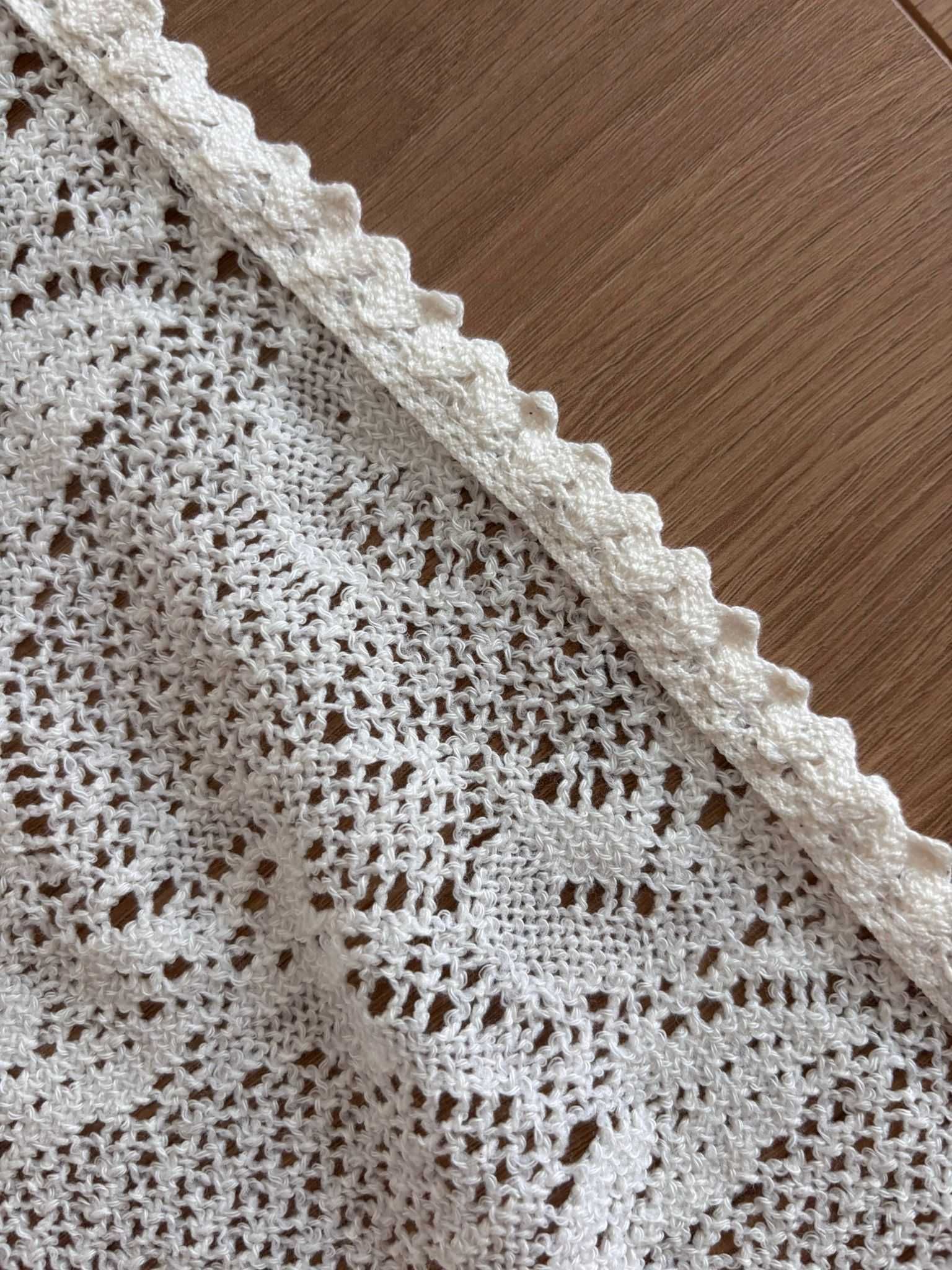 Kocyk dziecięcy 100x180. Kocyk szydełkowy. Koc koronkowy. Owijka.