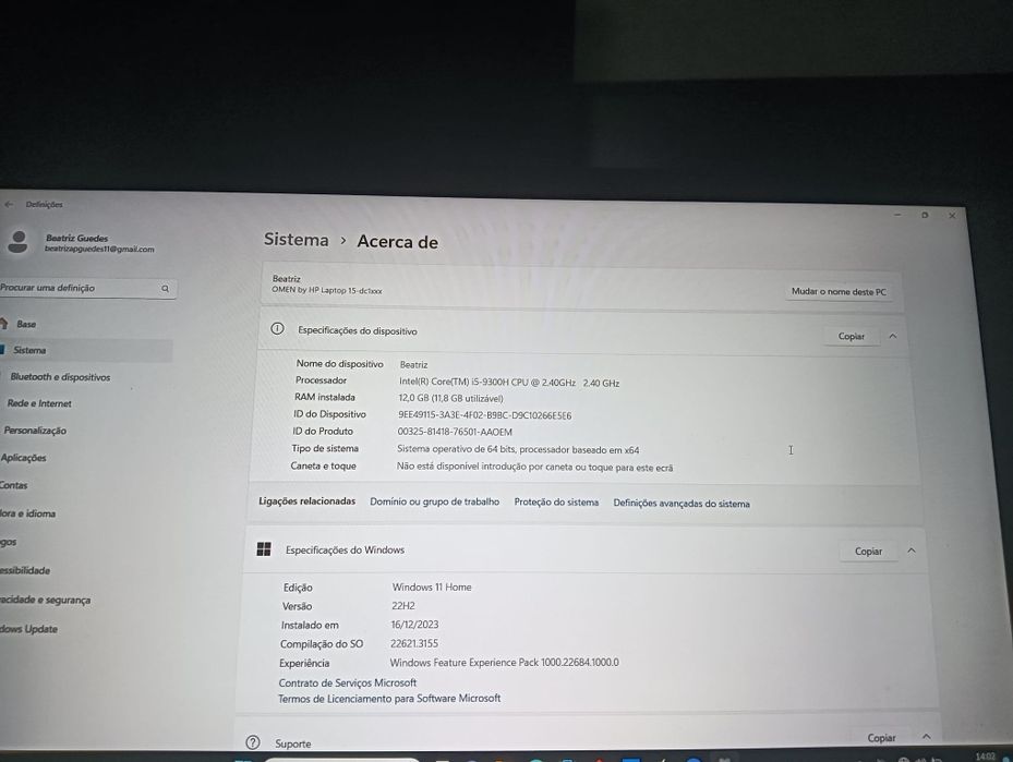 Portátil Gaming Omen