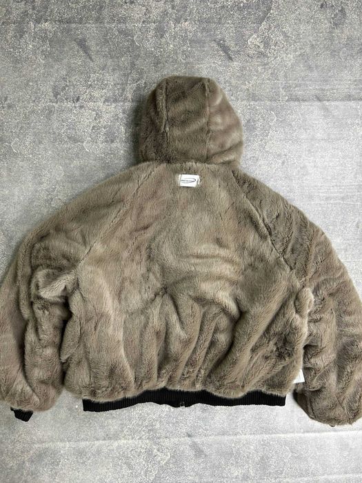 Бомбер двосторонній чорний с хутром дутый куртка курточка мех MA-1