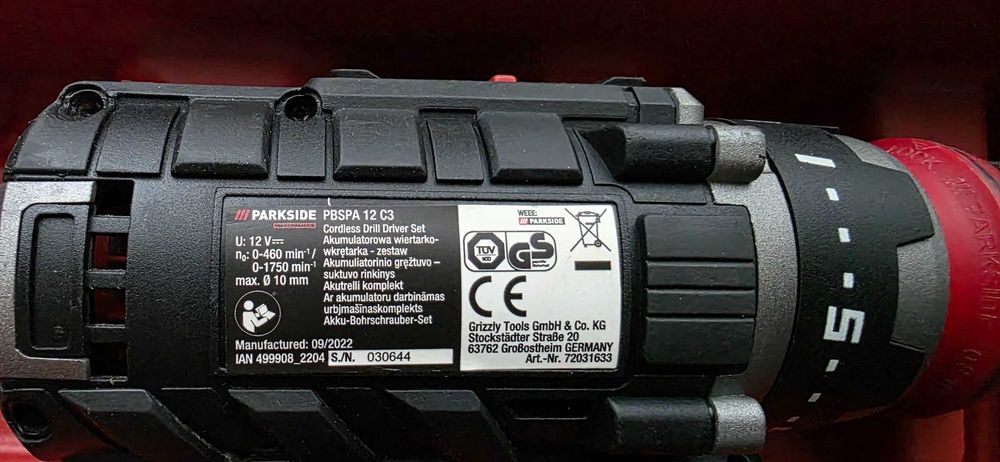 PARKSIDE PERFORMANCE Wiertarko-wkrętarka  ręczna 12V, PBSPA 12