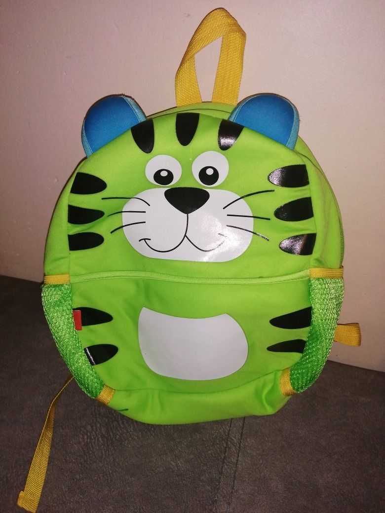 Plecak dziecko dziecięcy kot, kotek easy zielony do  przedszkola