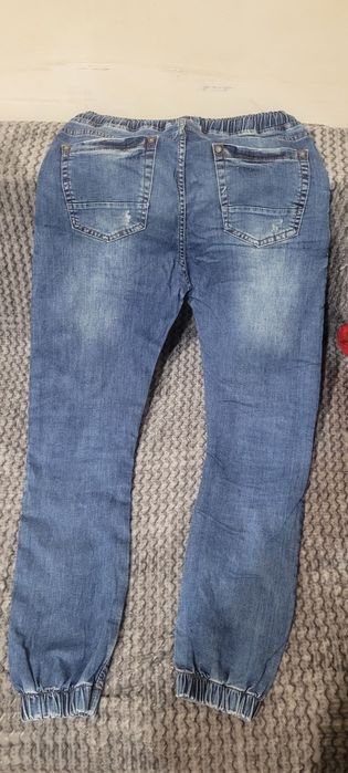 Джинсові штани на резинці