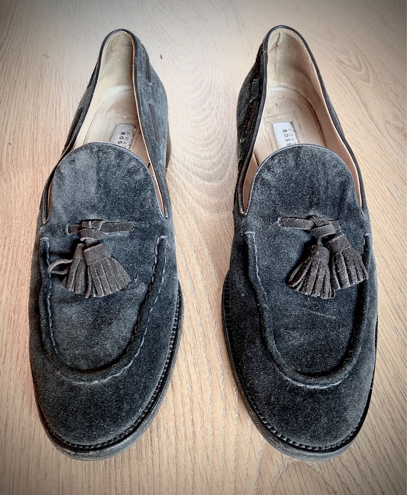 Loafersy FRATELLI ROSSETTI Made in Italy 40 CZARNE 27cm