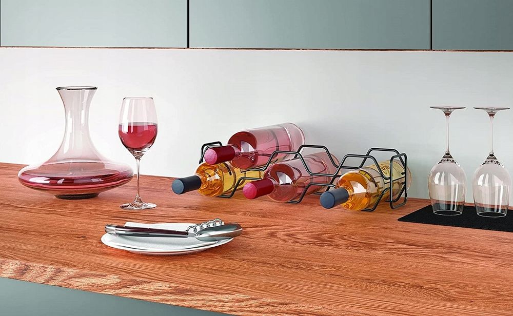 stojak na wino wodę butelki x5 półka na blat swiss