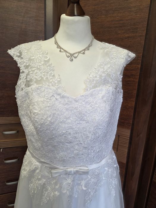 Suknia ślubna 7/8 śnieżna biel