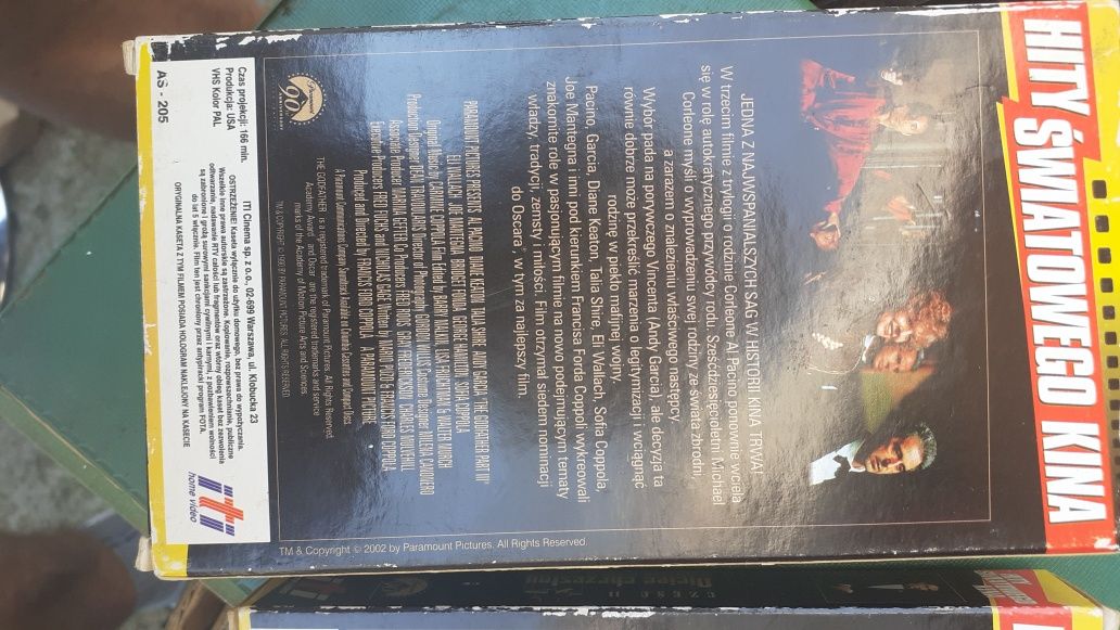 Ojciec chrzestny - 3 części - kasety VHS