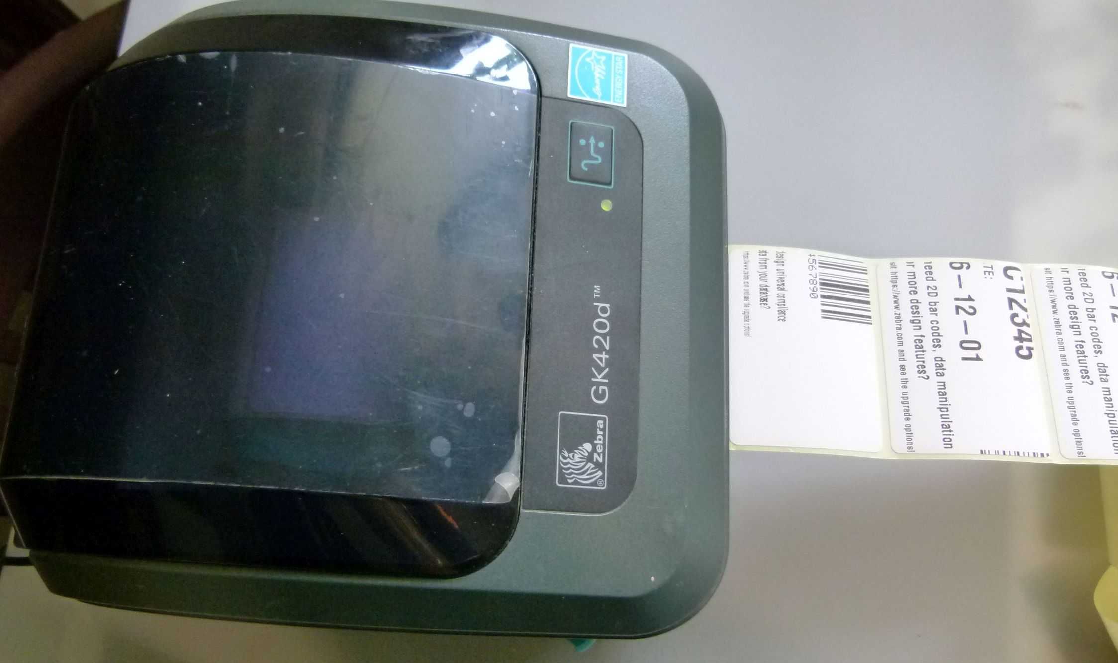 Drukarka kodów Zebra GK420d + kabel zasilacz SPRAWNA