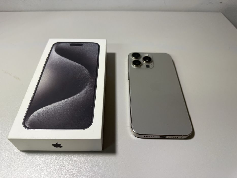 iPhone 15 pro max 256 GB/ Natural titaniu/ Bateria 100%/ Wrocław sklep