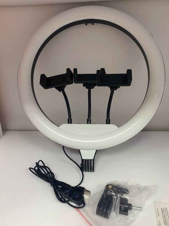 Кольцевая LED-лампа QX-360 36 см 3 крепления + 2м штатив
