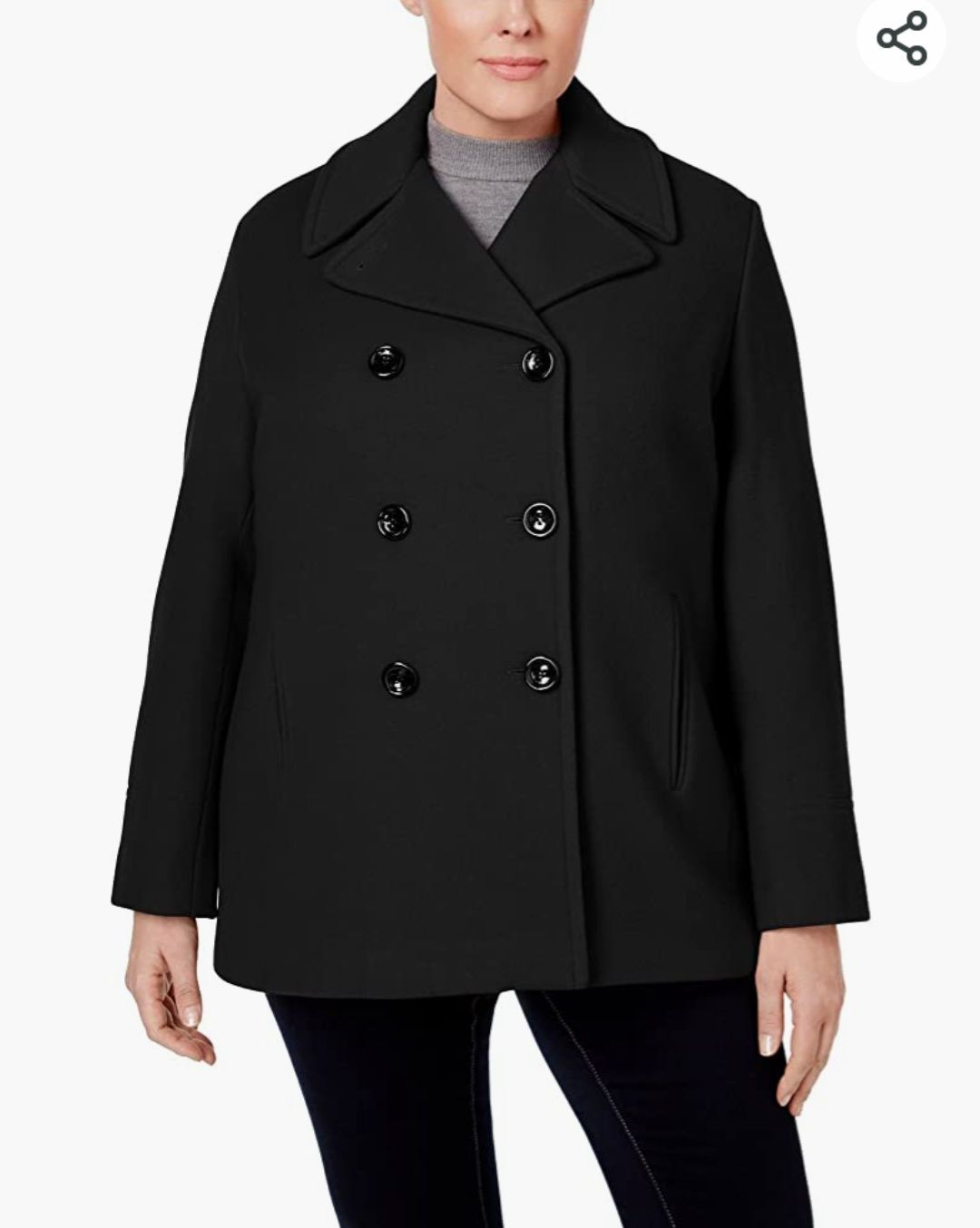 Двубортное пальто(полупальто) шерстяное CALVIN KLEIN оригинал новое XL