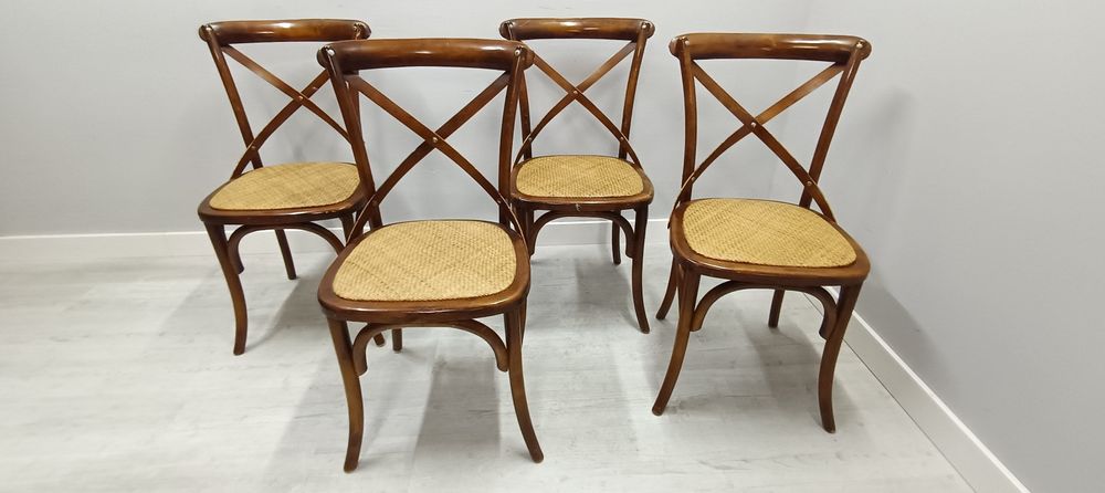 Krzesła Thonet Fameg Radomsko z plecionką 4szt