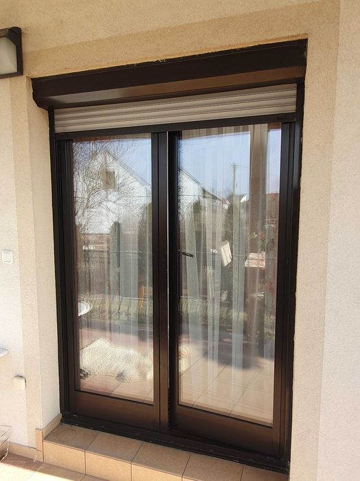 Okna drzwi balkonowe PCV białe 18szt  profil Rehau 2 szyby + rolety