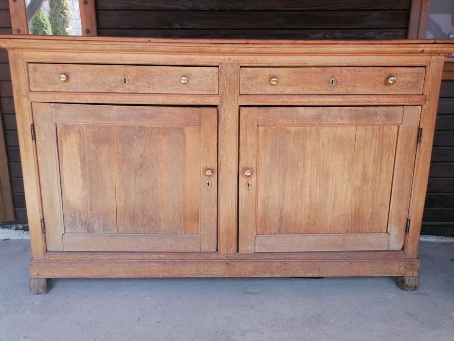 Stara solidna komoda debowa antyk.