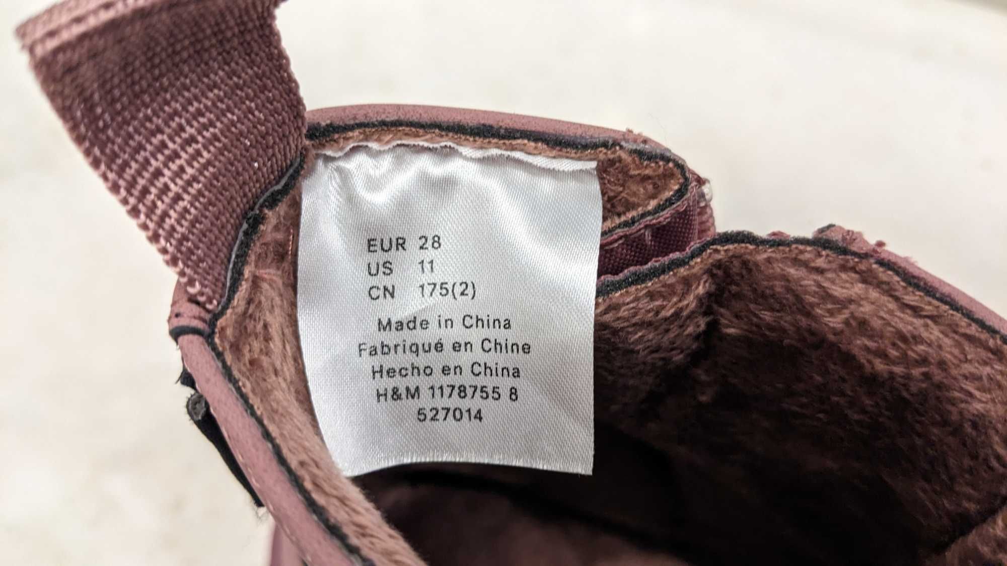 Дитячі демісезонні черевички H&M, розмір 28