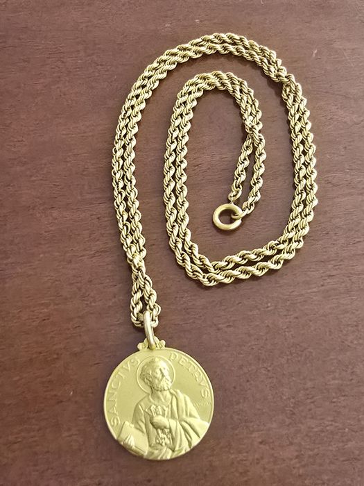 Colar de ouro amarelo 19.2k