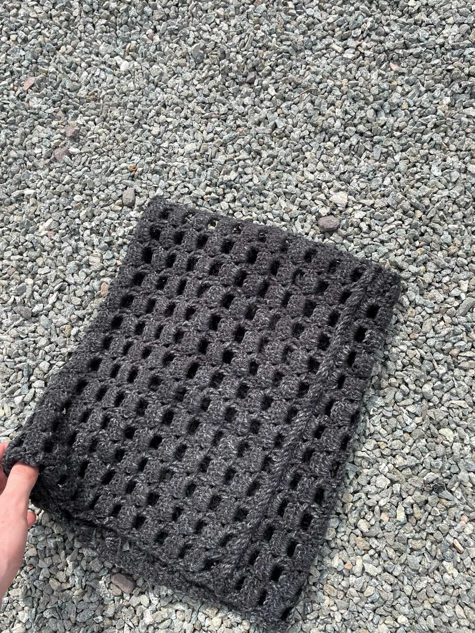 Handmade szalik typu komin na zimę jesień custom szydełkowany