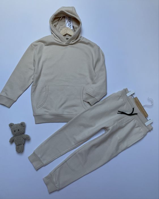 116 122 George dres beżowy komplet bluza dresowa spodnie joggersy