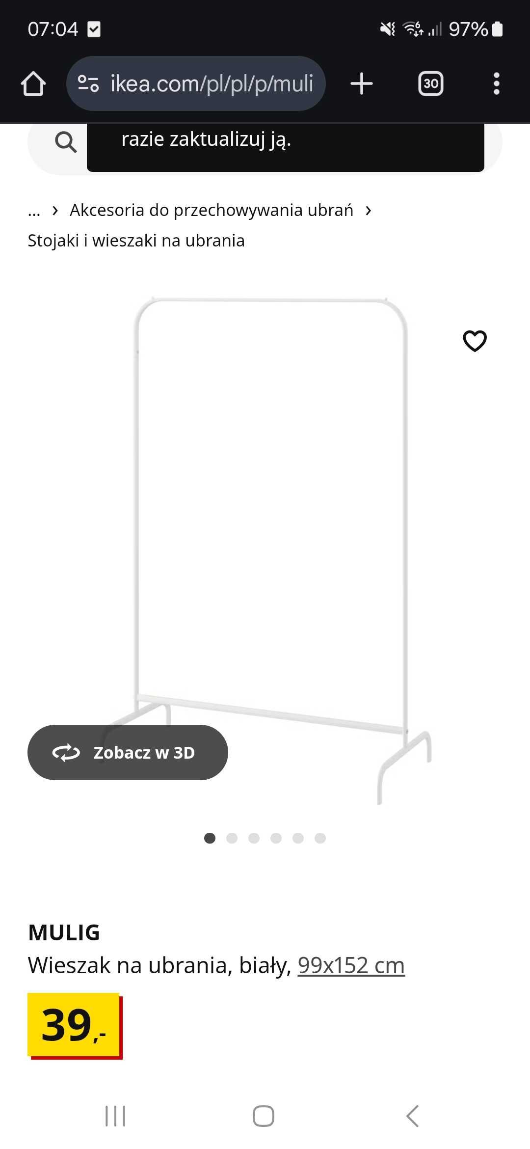 Stojak/wieszak na ubrania IKEA