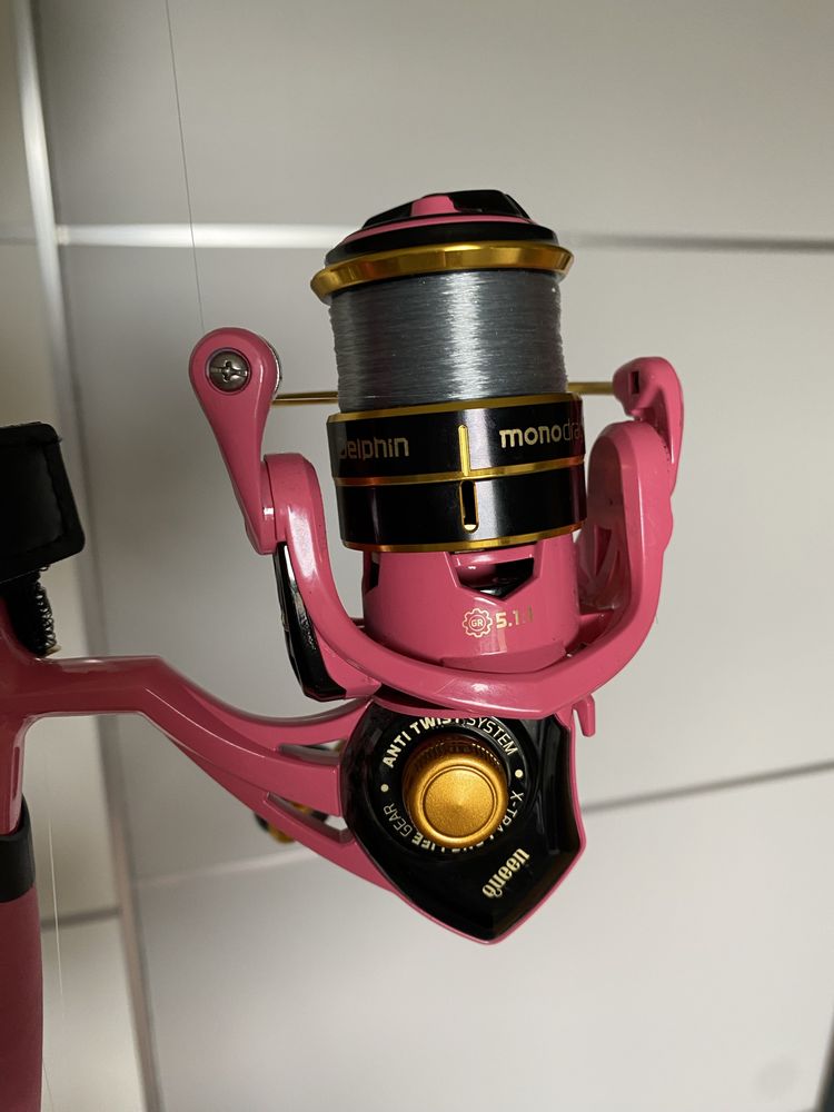 Wędka delphin queen spin 215cm/5-25g + kołowrotek 3000