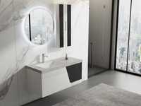 Móvel de WC Suspenso + Lavatório em resina + Espelho Led