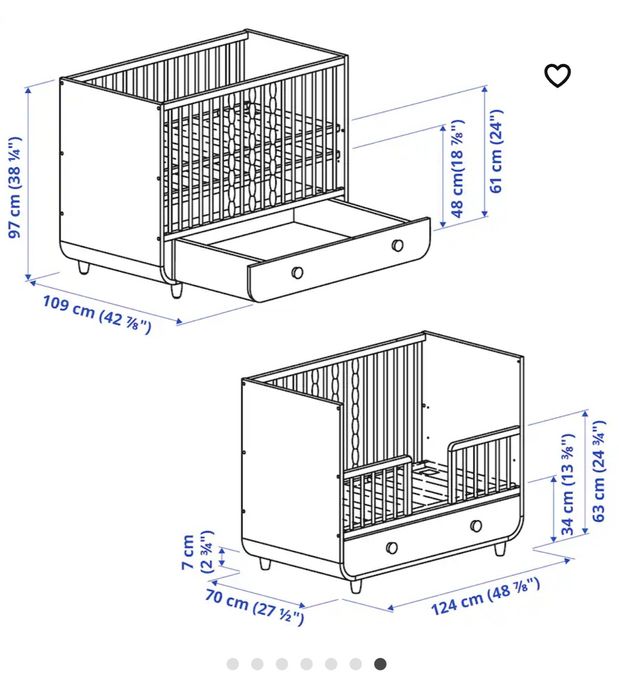 Berço Myllra branco com colchão