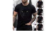 T-SHIRT koszulka męska czarna oczy pumy/NOWA/3XL[50]