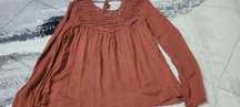 Blusa castanha/telha